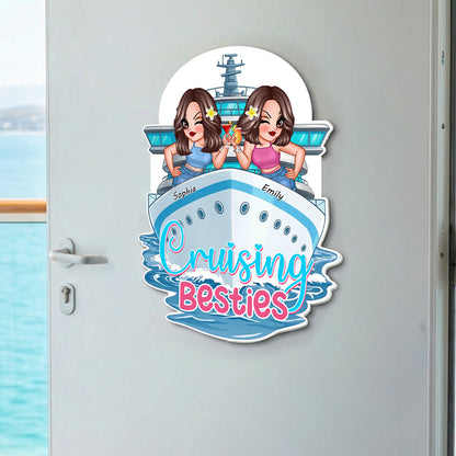 Girl Cruise Trip Pretty Women On Cruise - Personalized Cruise Ship Door Magnet - Girl Cruise Trip Keepsake