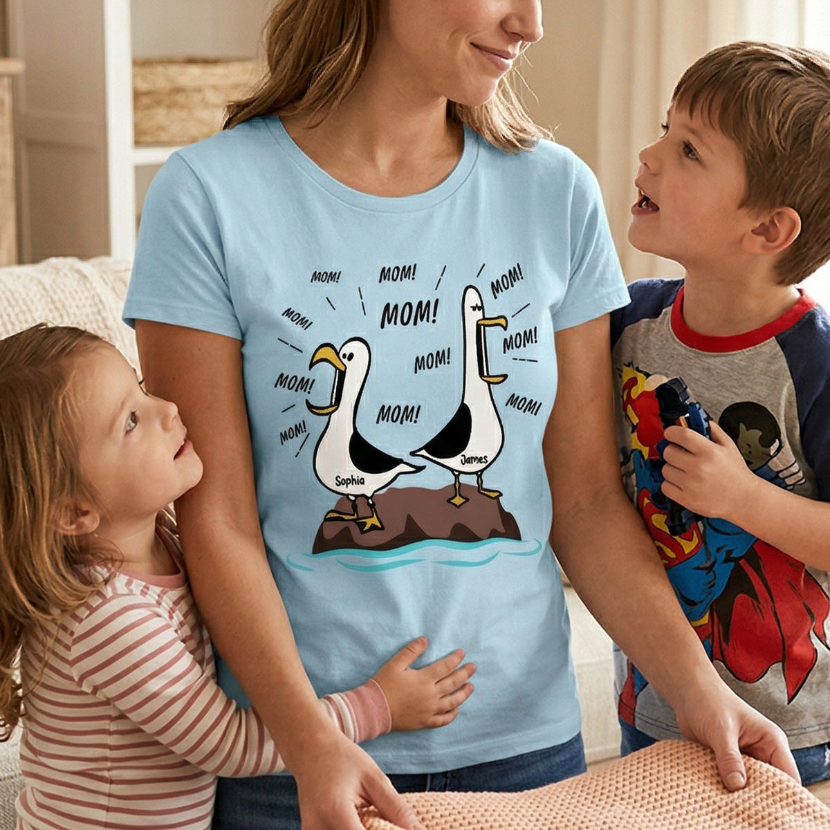 Funny Mom Seagull Shirt for Mothers Day - Personalized Shirt - Funny Mother's Day Gift For Mom