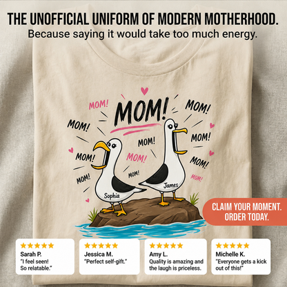 Funny Mom Seagull Shirt for Mothers Day - Personalized Shirt - Funny Mother's Day Gift For Mom