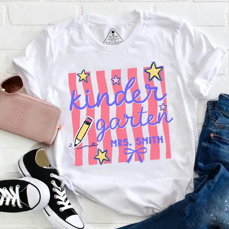 Personalized Grade & Name Teacher T Shirt