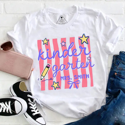 Personalized Grade & Name Teacher T Shirt