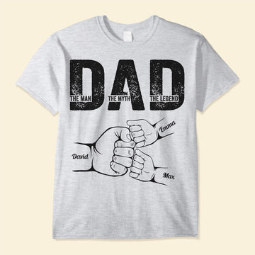 Custom Dad Shirt with Kids Names – The Man The Myth The Legend Tee,Father's Day Gift