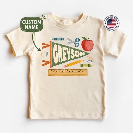 Personalized Back to School Shirt for Kids