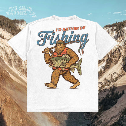 Funny Bigfoot Fishing Shirt for Men