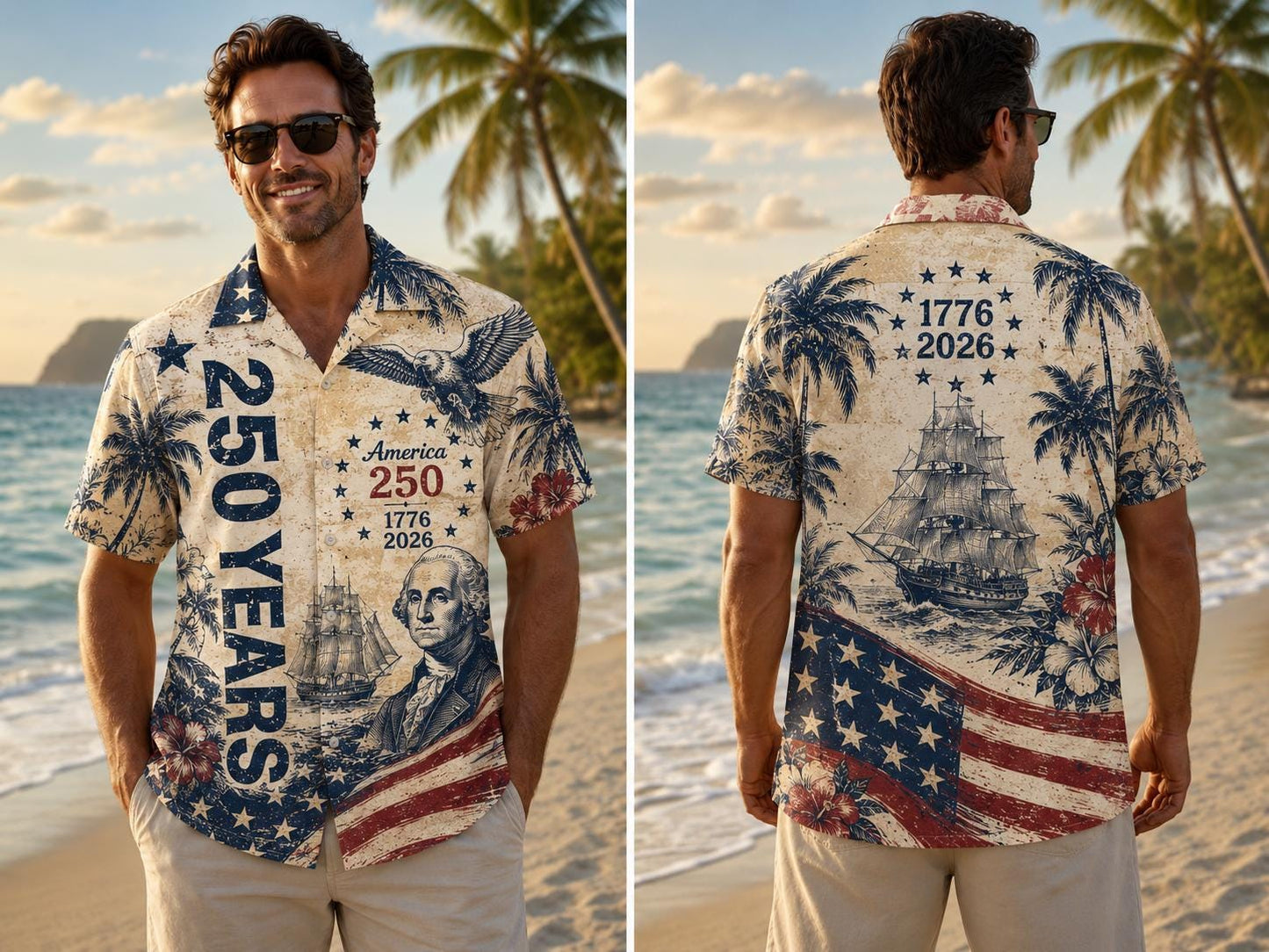 America 250th Anniversary Hawaiian Shirt