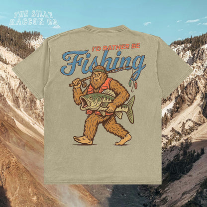 Funny Bigfoot Fishing Shirt for Men