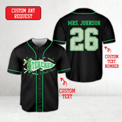 Personalized  School Staff Jersey Kindergarten Pre-K Grade Level Baseball Jersey