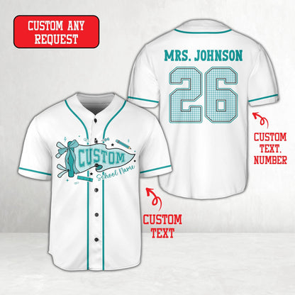 Personalized  School Staff Jersey Kindergarten Pre-K Grade Level Baseball Jersey
