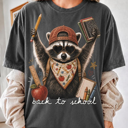 Retro Back To School Raccoon Shirt