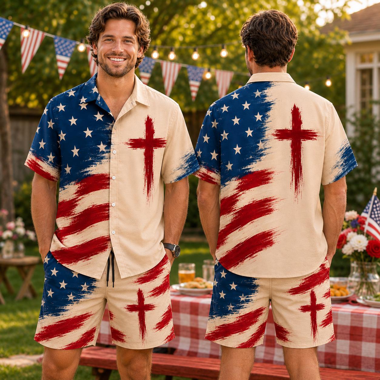 Christian Patriotic Hawaiian Shirt