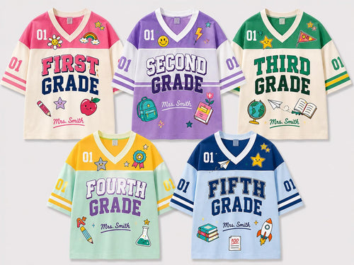 Custom Name Number Football Teacher Jersey Shirt