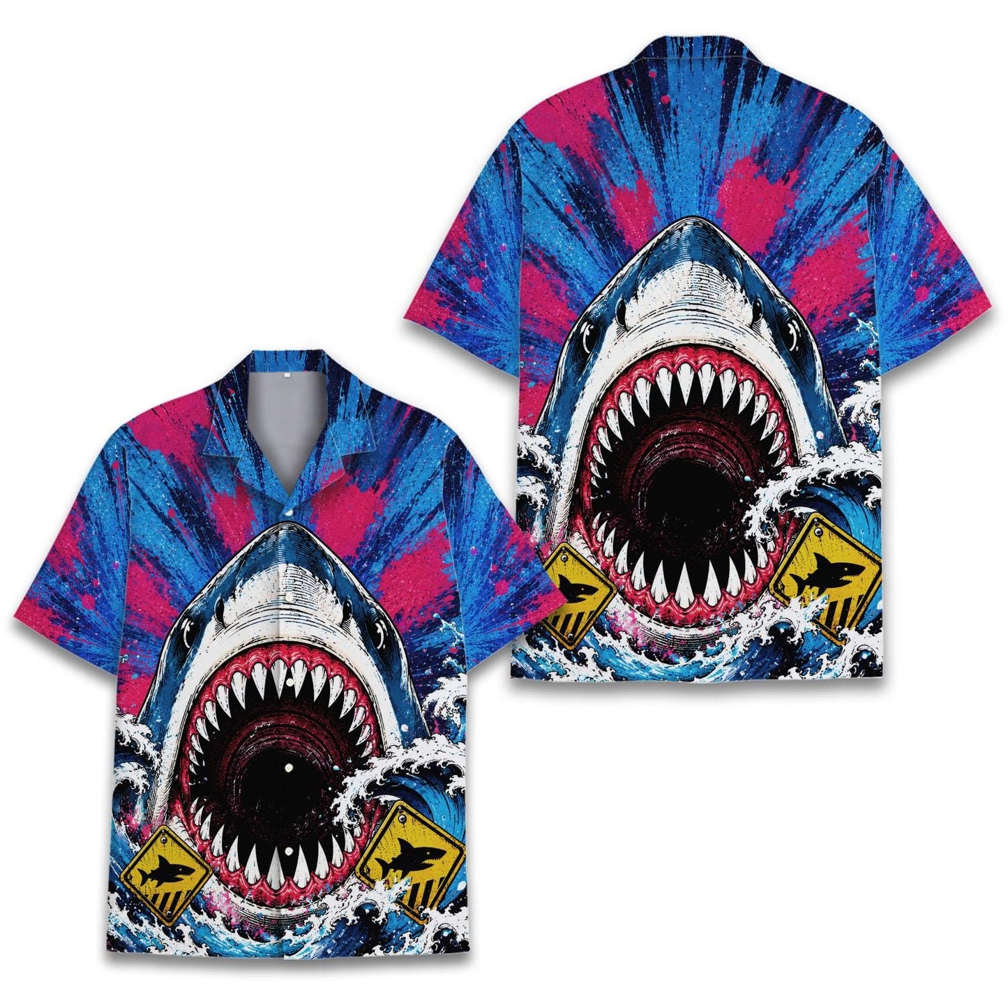 Shark Hawaiian Shirt Tropical Beach Aloha Shirt
