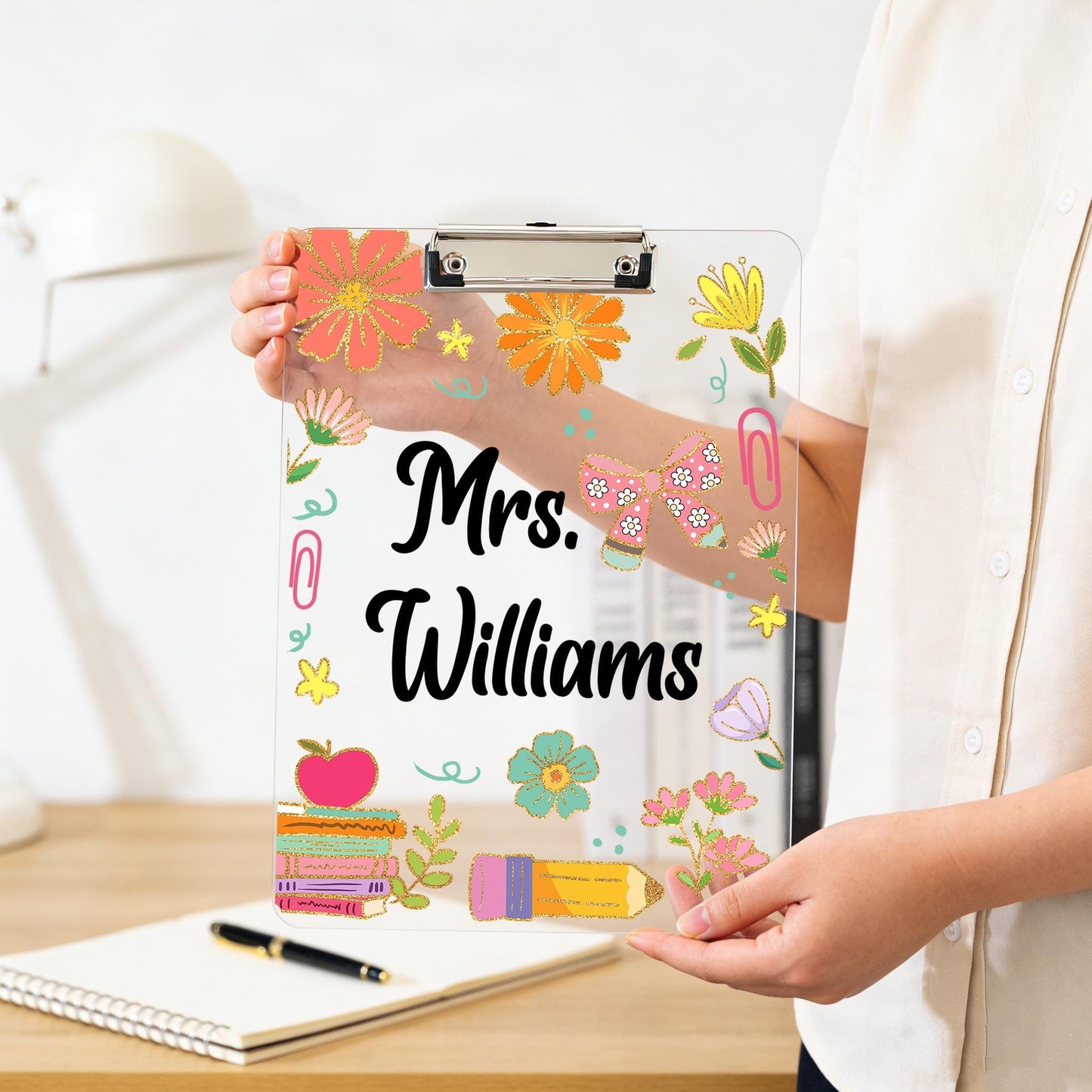Custom Teacher Name Clipboard