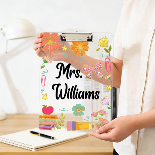 Custom Teacher Name Clipboard