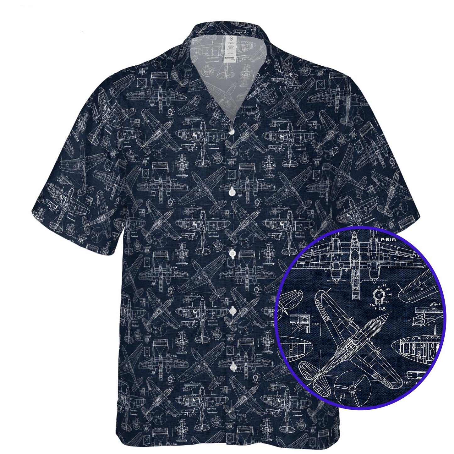 Aviation Pilot Button Up Hawaiian Shirt