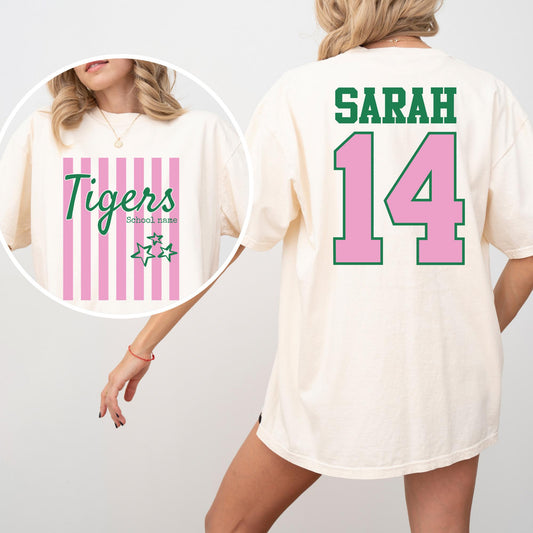 Custom Mascot Shirt, School Spirit Comfort Colors Tee