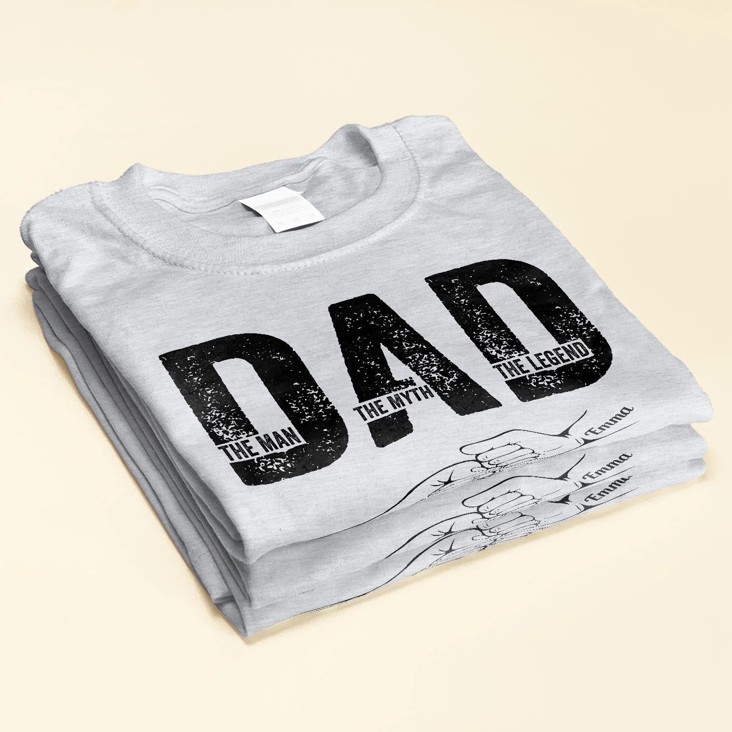 Custom Dad Shirt with Kids Names – The Man The Myth The Legend Tee,Father's Day Gift