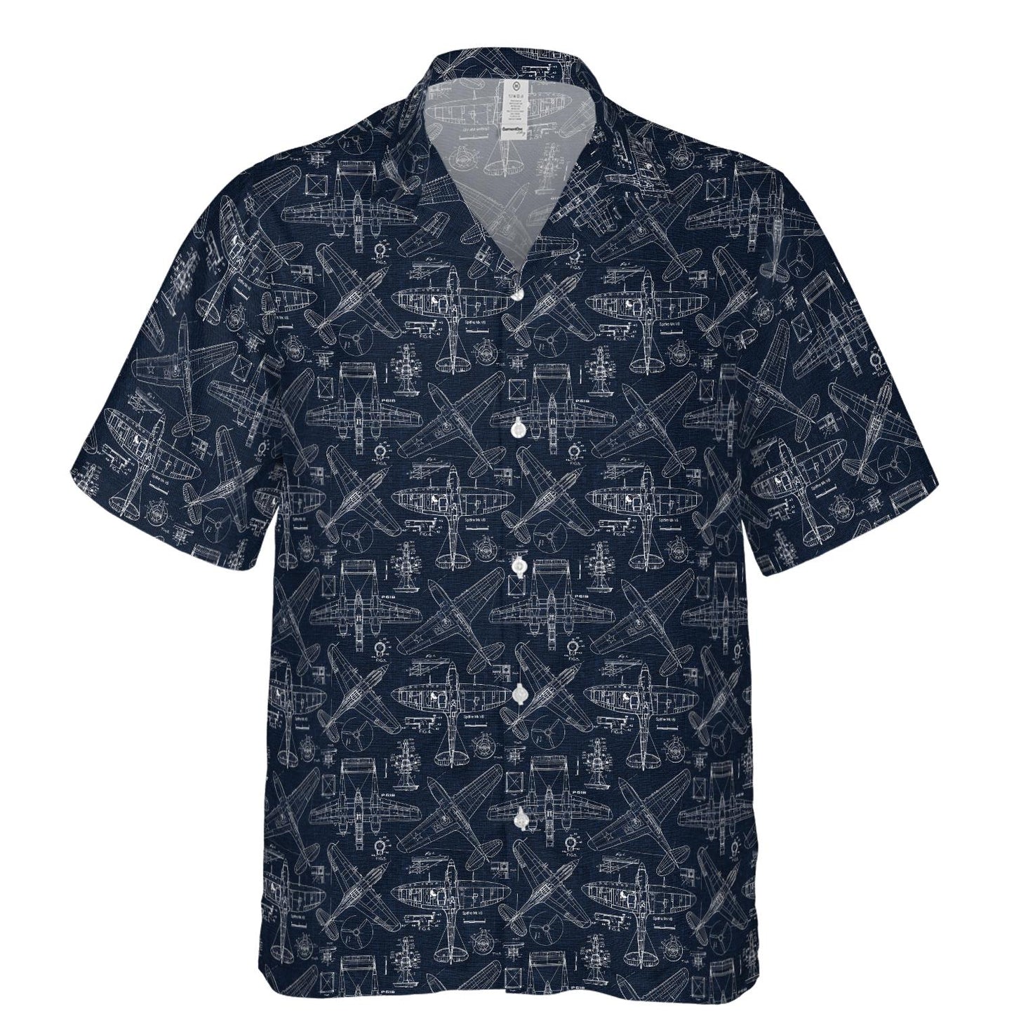 Aviation Pilot Button Up Hawaiian Shirt