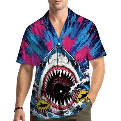 Shark Hawaiian Shirt Tropical Beach Aloha Shirt