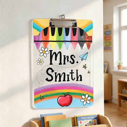 Custom Teacher Name Clipboard