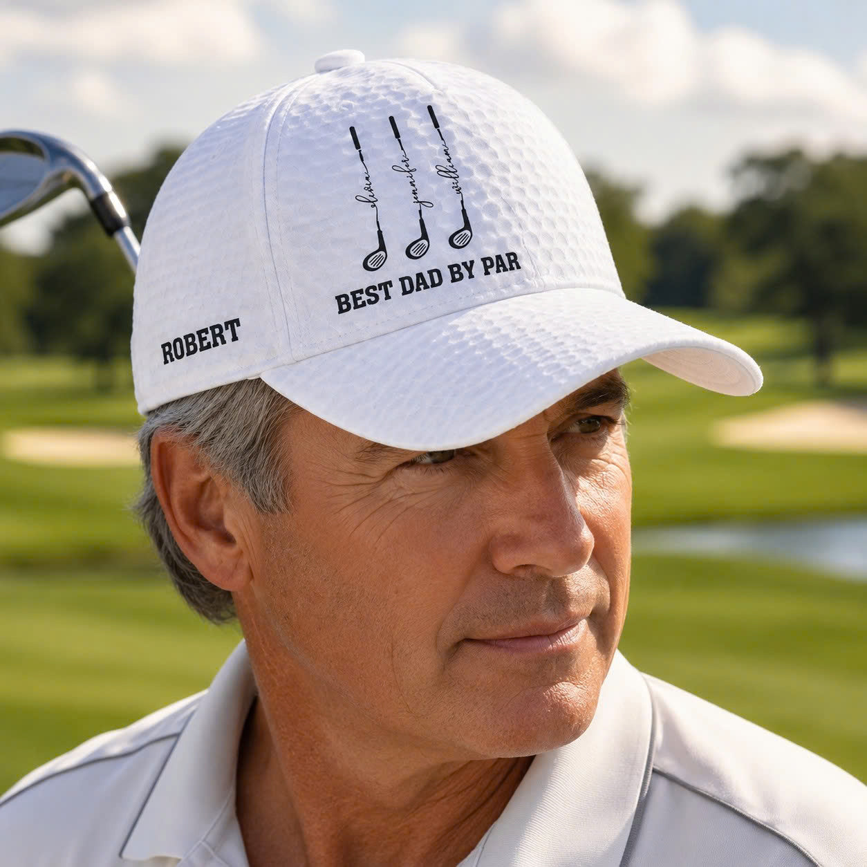 Personalized Best Dad By Par Cap For Dad, Father's Day Golf Gift