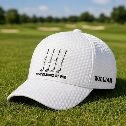 Personalized Best Dad By Par Cap For Dad, Father's Day Golf Gift