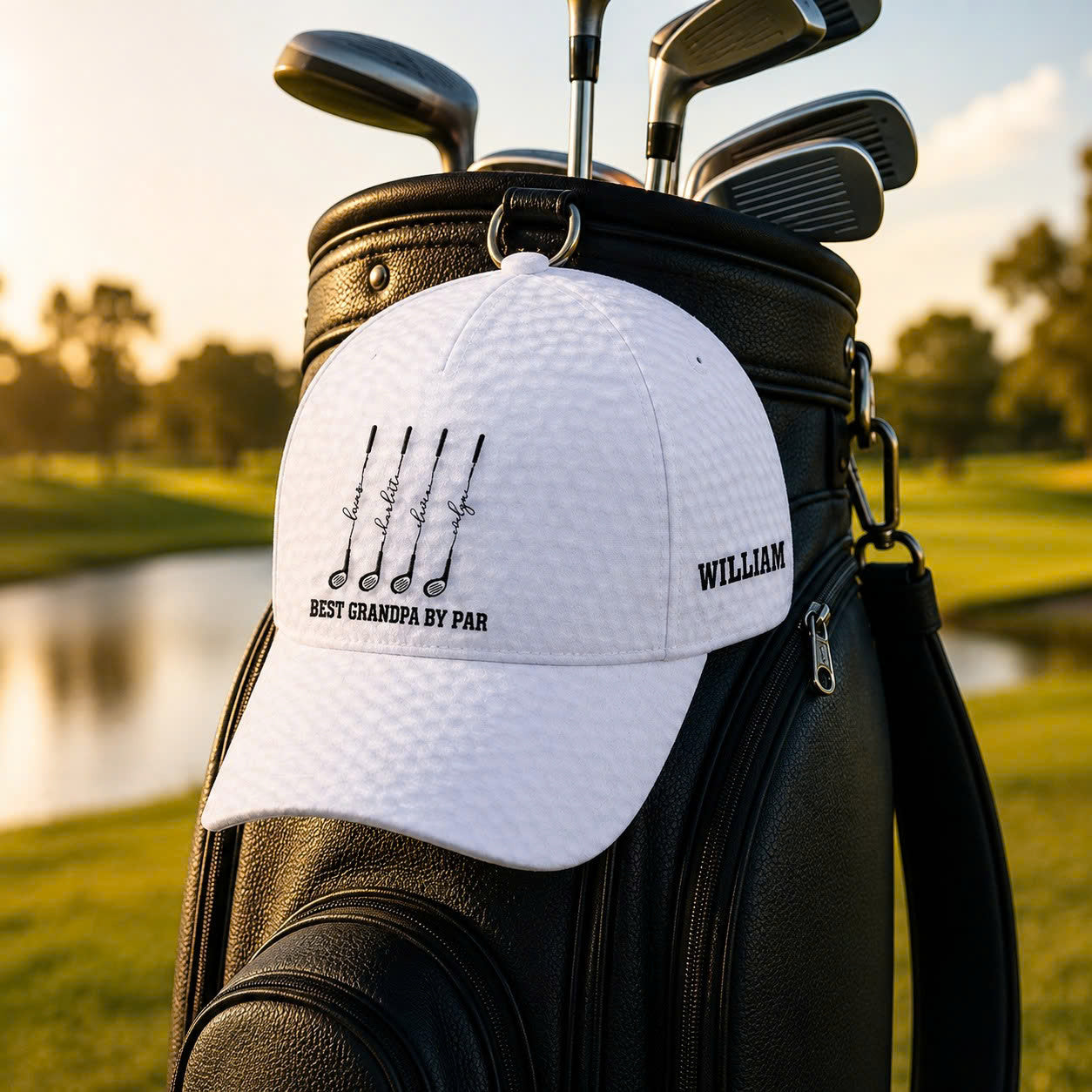 Personalized Best Dad By Par Cap For Dad, Father's Day Golf Gift