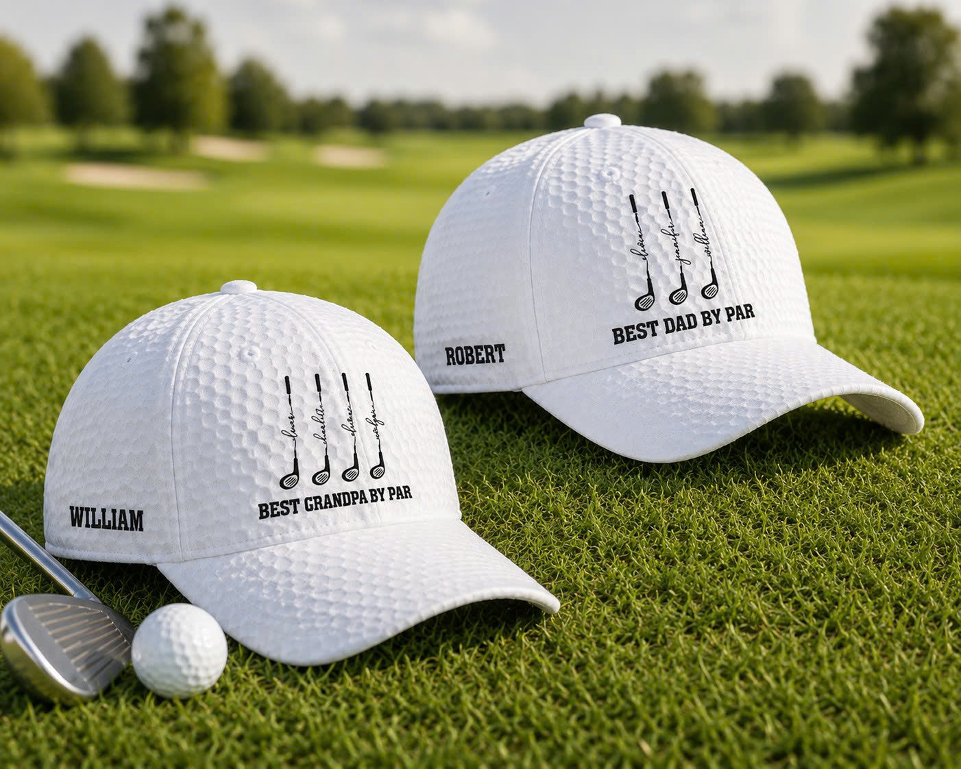 Personalized Best Dad By Par Cap For Dad, Father's Day Golf Gift