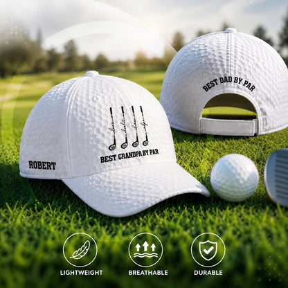 Personalized Best Dad By Par Cap For Dad, Father's Day Golf Gift