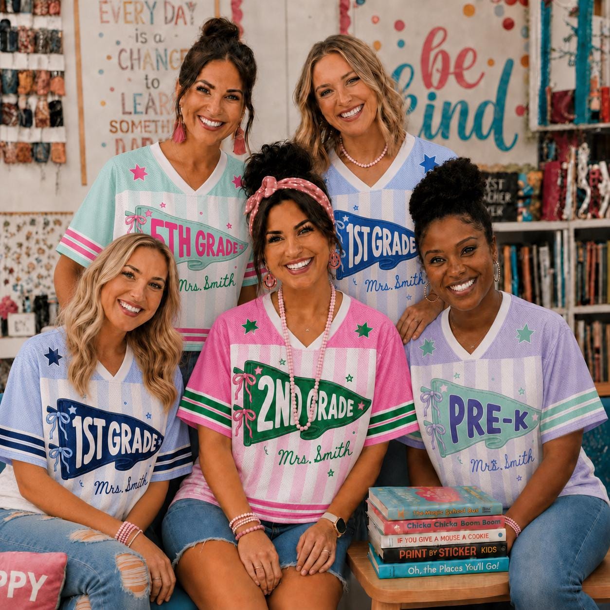 Custom Teacher Team Back to School Jersey