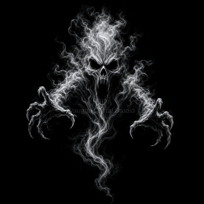 Smoke Skull Ghost PNG Screaming Reaper Shirt