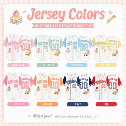 Personalized School Baseball Shirt with Name Back to School Shirt