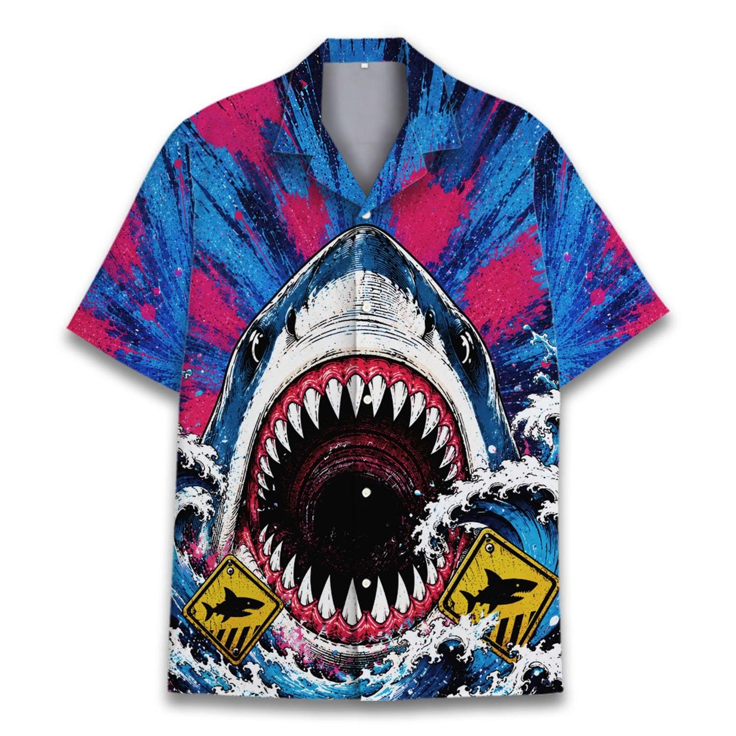 Shark Hawaiian Shirt Tropical Beach Aloha Shirt