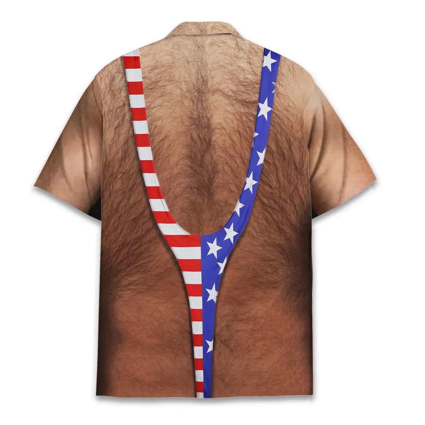 USA Flag Suspender Print Shirt