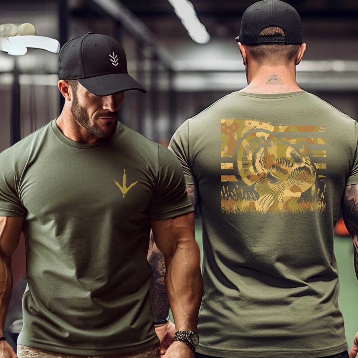 American Flag Turkey Hunting Shirt: Patriotic Hunter Tee