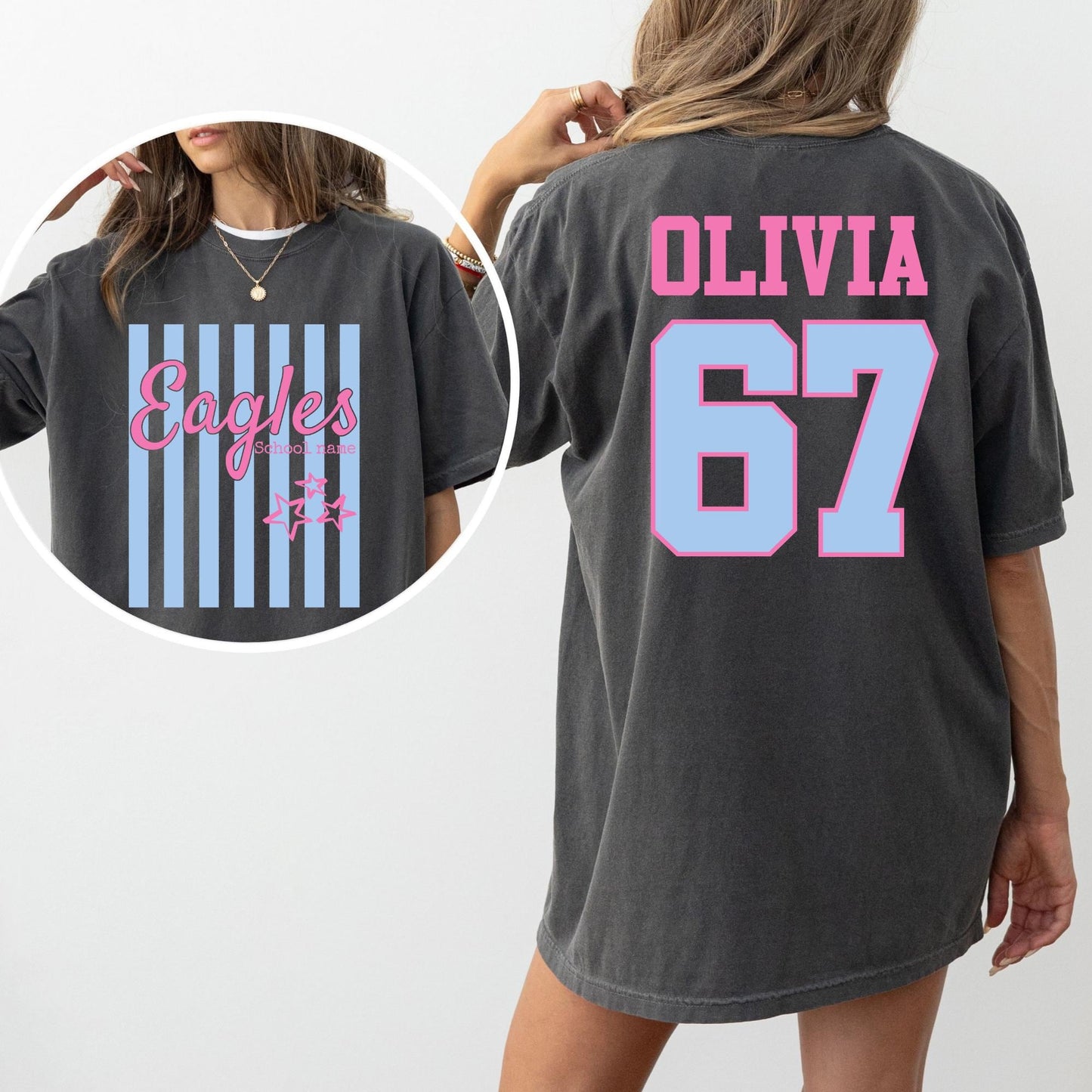 Custom Mascot Shirt, School Spirit Comfort Colors Tee