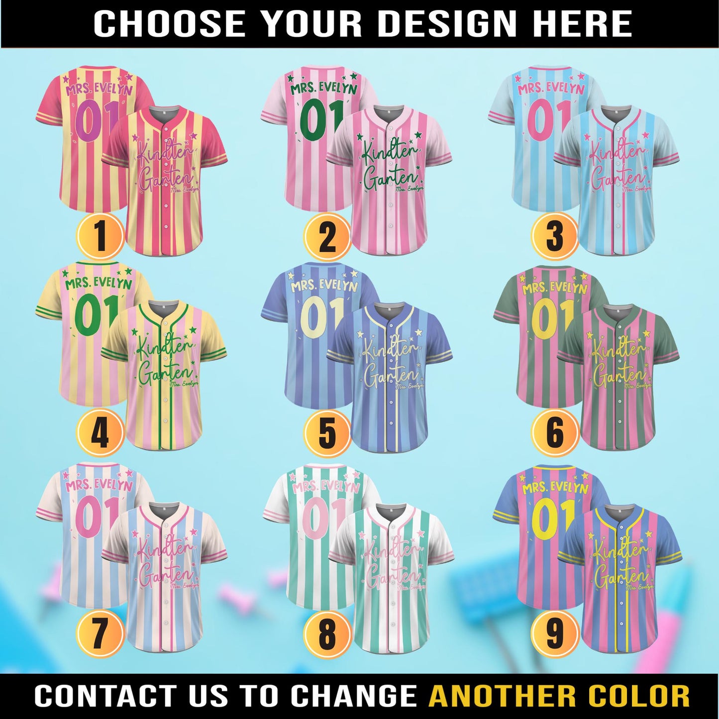 Personalized Teacher Jersey Team Shirts