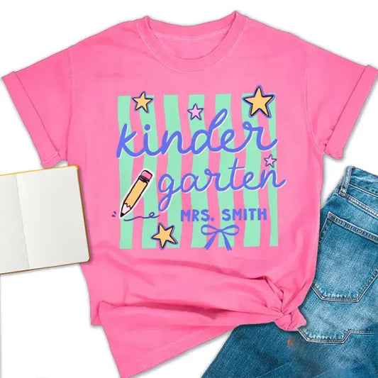 Personalized Grade & Name Teacher T Shirt