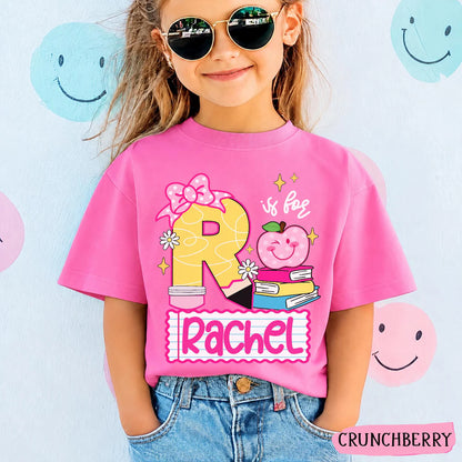 Personalized Pre-K Girl Shirt, Custom Name Back To School T Shirt