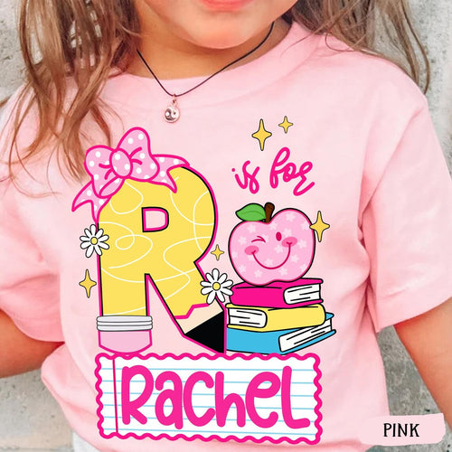 Personalized Pre-K Girl Shirt, Custom Name Back To School T Shirt