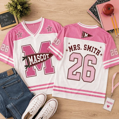 Personalized School Mascot Jersey | Custom Color Football Shirt