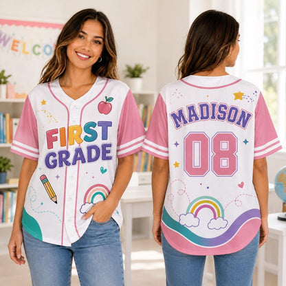 Personalized School Grade Baseball Jersey Gift for Kid