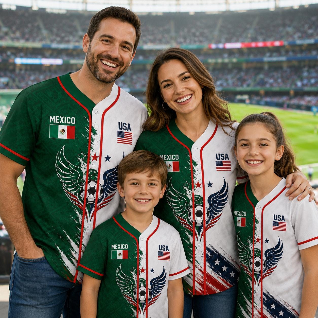 Half USA Half Mexico Baseball Jersey