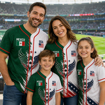Half USA Half Mexico Baseball Jersey