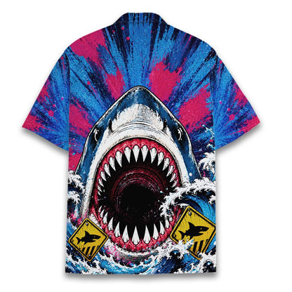 Shark Hawaiian Shirt Tropical Beach Aloha Shirt