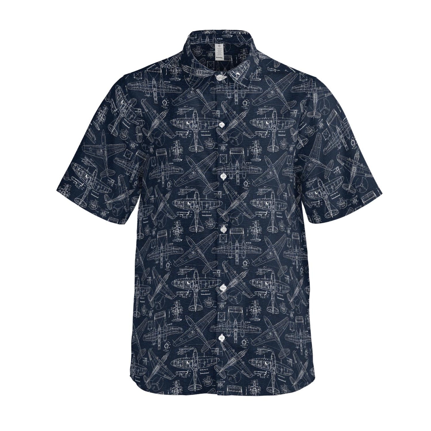 Aviation Pilot Button Up Hawaiian Shirt