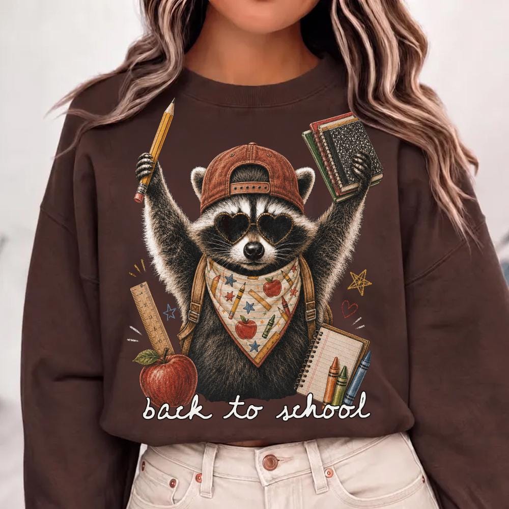 Retro Back To School Raccoon Shirt