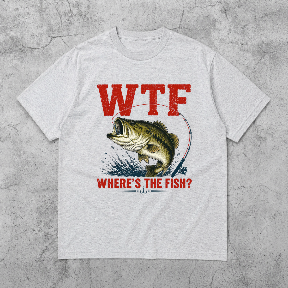 WTF Where’s The Fish Shirt, Largemouth Bass Fishing Tee