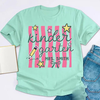 Personalized Grade & Name Teacher T Shirt
