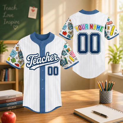 Personalized Teacher Back to School Baseball Tee